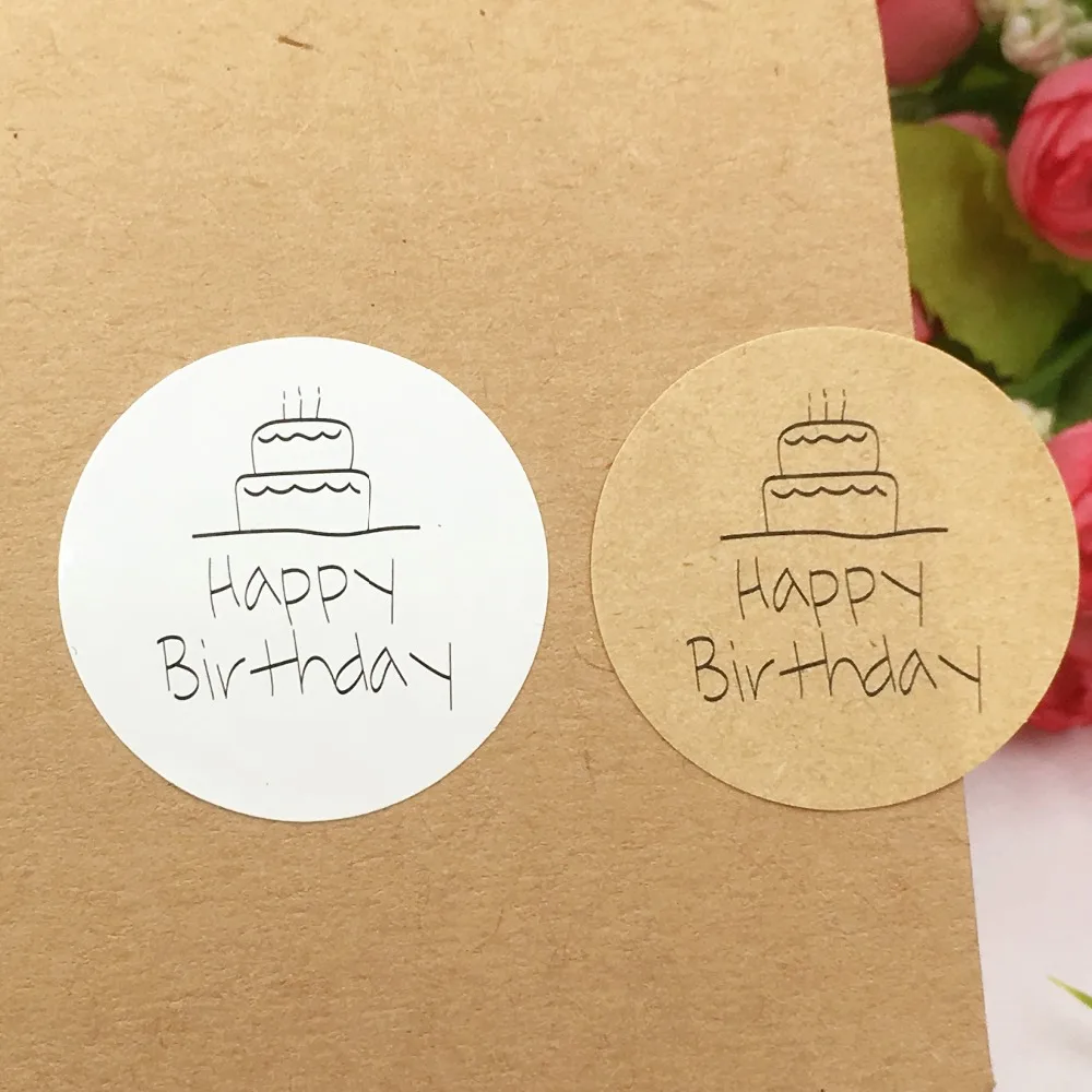 500pcs 3.5cm Round Paper Sticker Labels Printed