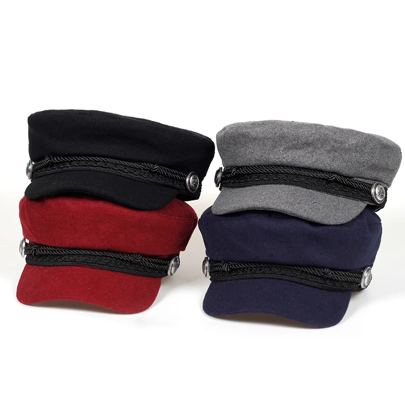 

Winter Hats For Women Winter Cap Wool Hat Female Button Baseball Cap Sun Visor Hat Gorras Casquette Black Fall Boina Bone new