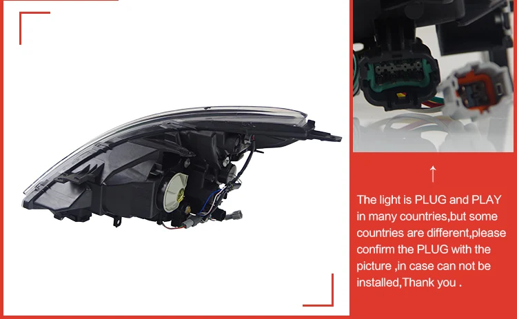 АКД Тюнинг автомобилей фары для Nissan Teana 2009-2012 светодиодные фары DRL ходовые огни биксеноновые фары Противотуманные фары с ангельскими глазками авто