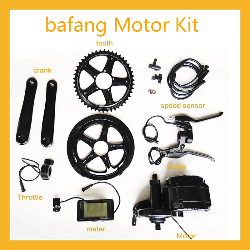 

Bafang 36V 250W 350W Bicycle Conversion Kit MID Drive Motor Use For 16-29" Wheel Electric Bike Change Parts With C961 Display