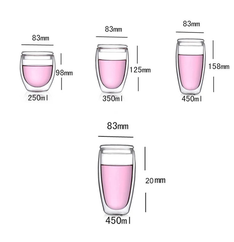1 шт. 250/350/450/650 мл двойная Стекло сок Кофе чашка с Стекло крышкой ежедневно посуда для напитков сок кружка персональный водный Чай чашки Лидер продаж