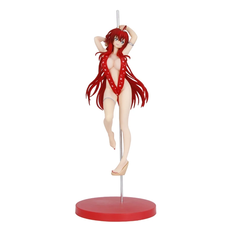 

Anime High School Rias Action Figure Steel Pipe Toys Dancer Sexy Girl Gremory Pole Stripper PVC 30cm Collection New Model Doll