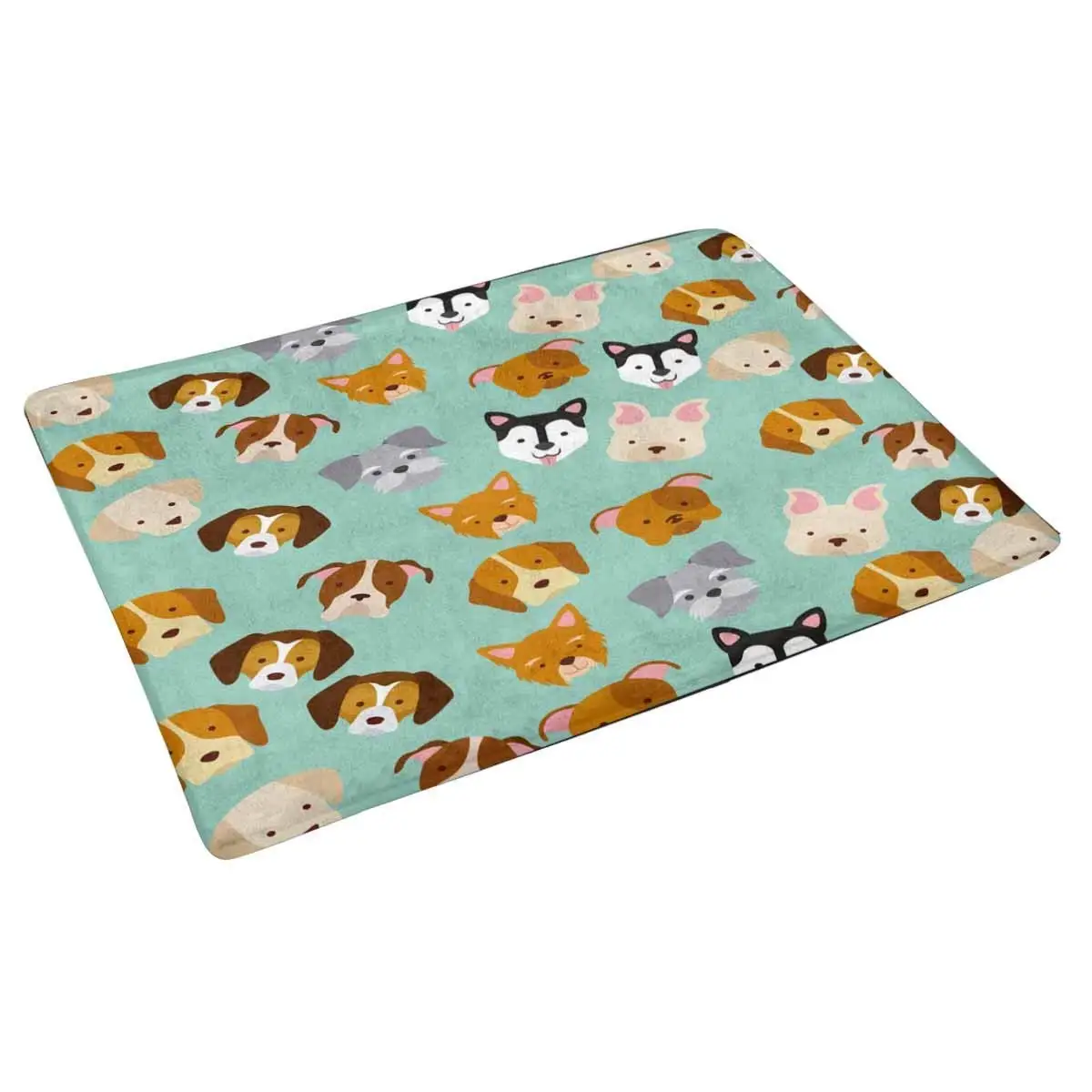 Brown Color Paw Prints Anti slip Door Mat Home Decor Personalized