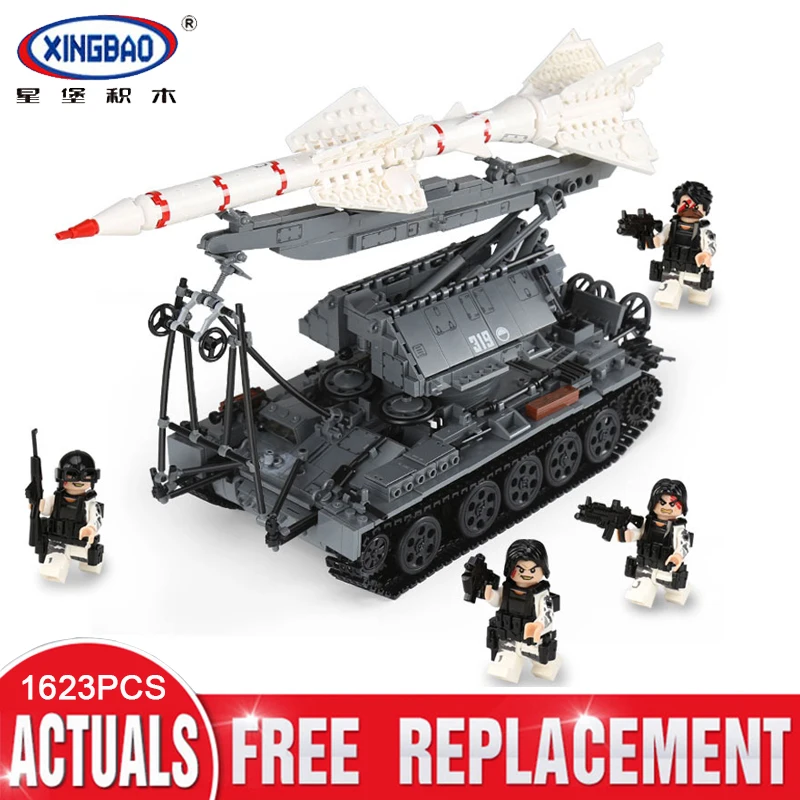 

Xingbao 06003 Military Series 1623Pcs The SA-2 Guideline Set Building Blocks Bricks Children Educational Boy`s Toys Model Gifts