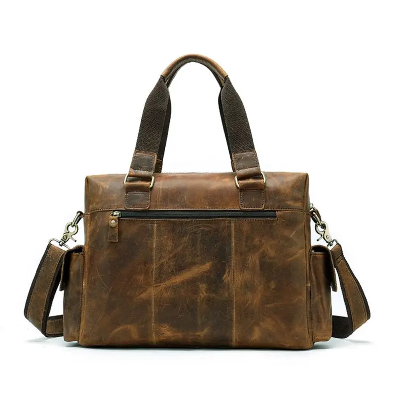 

Men's Genuine Leather Briefcase Messenger Laptop Shoulder Bags Large Travel Duffle Bags