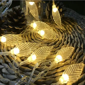 

10M 80LED Fairy String Light Guesthouse Window Leaf Garland Light Outdoor Christmas Tree Decoration For Festival Garden Home