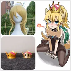 Теплозаправщик путаться с бабами Корона Bowsette Kuppa Hime Купа шиньон Головные уборы рога Хэллоуин Рождество Косплэй аксессуары