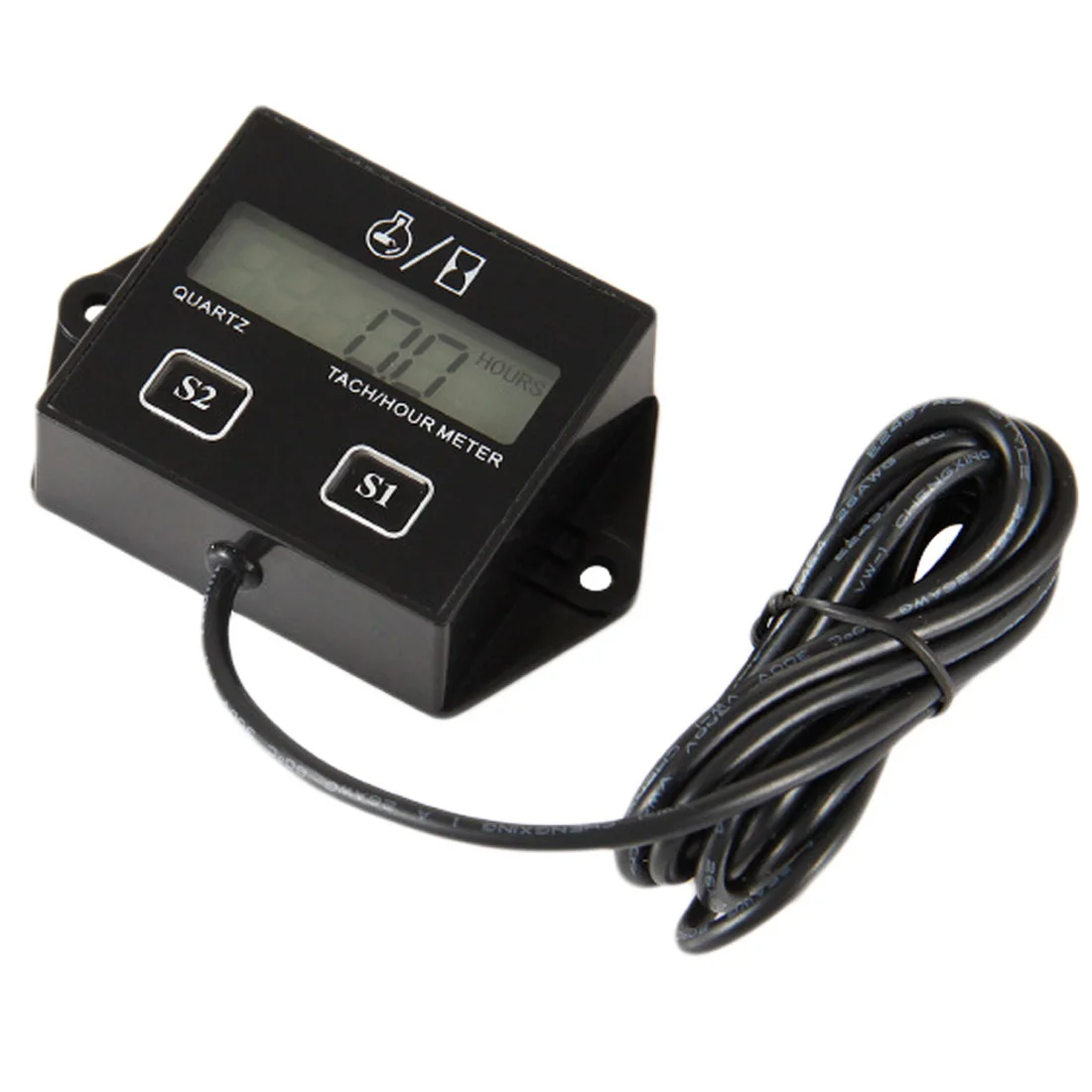 

1Pc Digital Engine Tach Hour Meter Tachometer Gauge Inductive Display For Motorcycle Motor Marine Boat Engine spark sensor