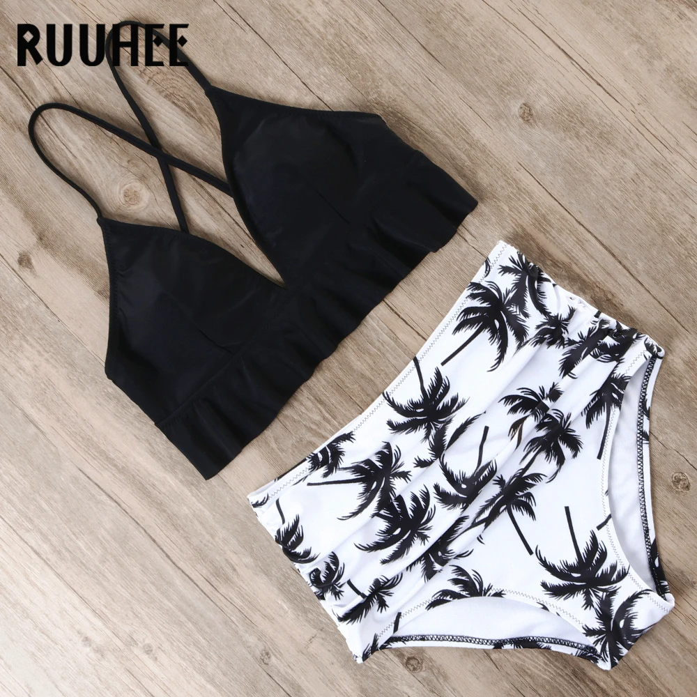 RUUHEE بيكيني 2019 ملابس السباحة النساء ملابس السباحة البيكينيات مجموعة رفع ثوب السباحة الإناث الشاطئ ارتداء عالية الخصر لباس سباحة مع وسادة RUUHEE بيكيني 2019 ملابس السباحة النساء ملابس السباحة البيكينيات مجموعة رفع ثوب السباحة الإناث الشاطئ ارتداء عالية الخصر لباس سباحة مع وسادة