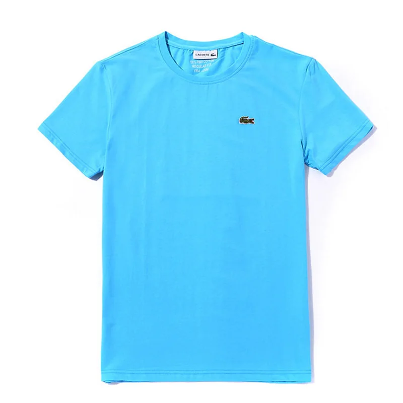 Lacostelegend men T Shirt classic summer cotton Short Sleeve Tees white black gym t shirt breathable camisa hombre