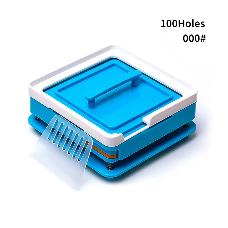 ABS синяя капсула наполнения пластины 100 отверстие машина для наполнения ручная капсула#000 производство лекарственных капсул DIY травы - Цвет: Смешанный цвет