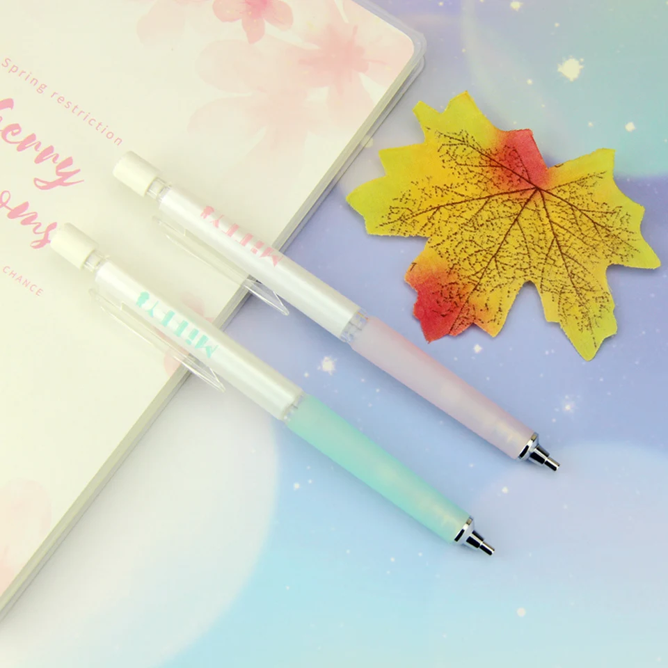 

2pcs/lot Mechanical Pencil 0.5mm 2B Refills Low Center Of Gravity Automatic Pencil Drawing Sketch Office Stationery Supplies