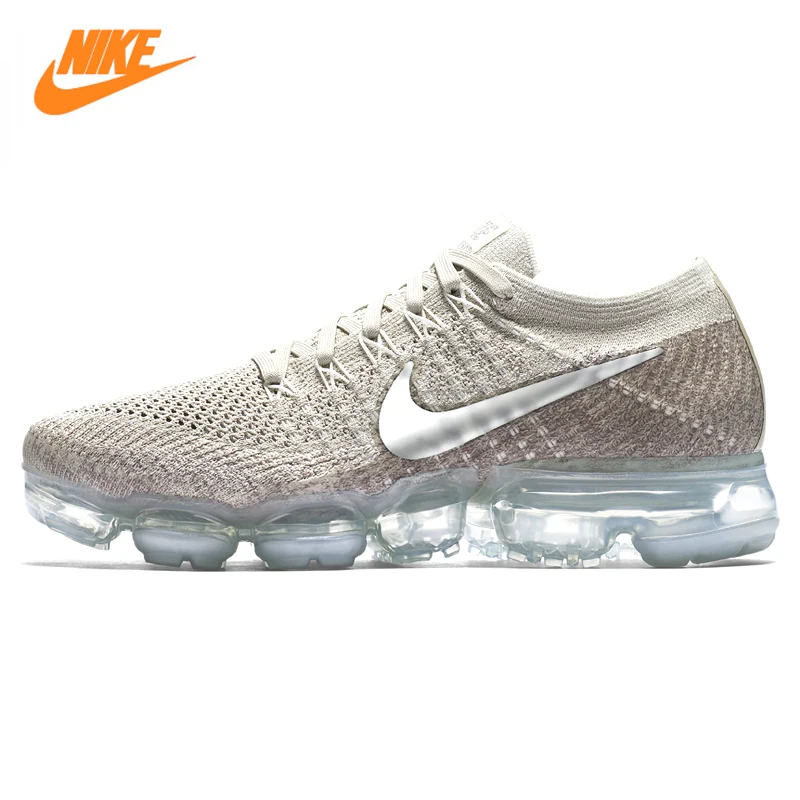 Nike Air Vapormax Flyknit женские кроссовки для бега, оригинальные спортивные уличные кроссовки, серые, Нескользящие, дышащие