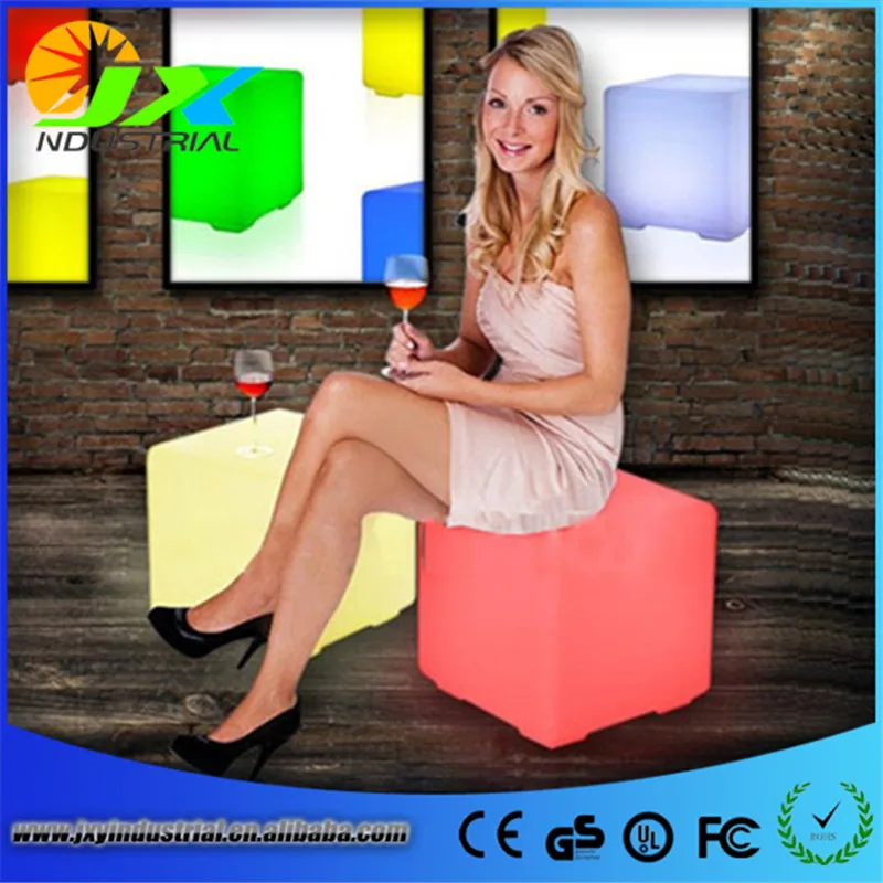 

30cm LED Light Cube lumineux LED rechargeable cube illuminated cube chair free shipping