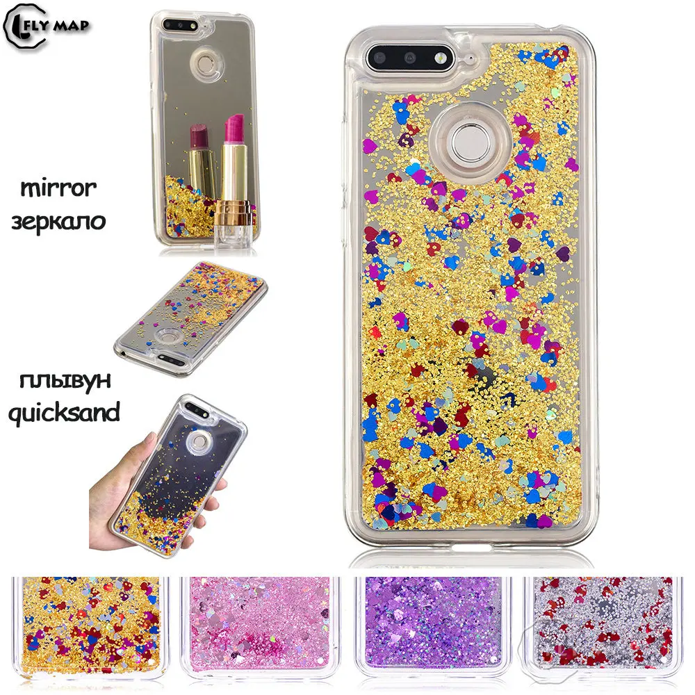

Mirror Star Case For Huawei Honor 7A Pro / Y6 Prime 2018 AUM L29 Quicksand Silicone Phone Cover Coque AUM-L29 ATU L31 A 7 6 y