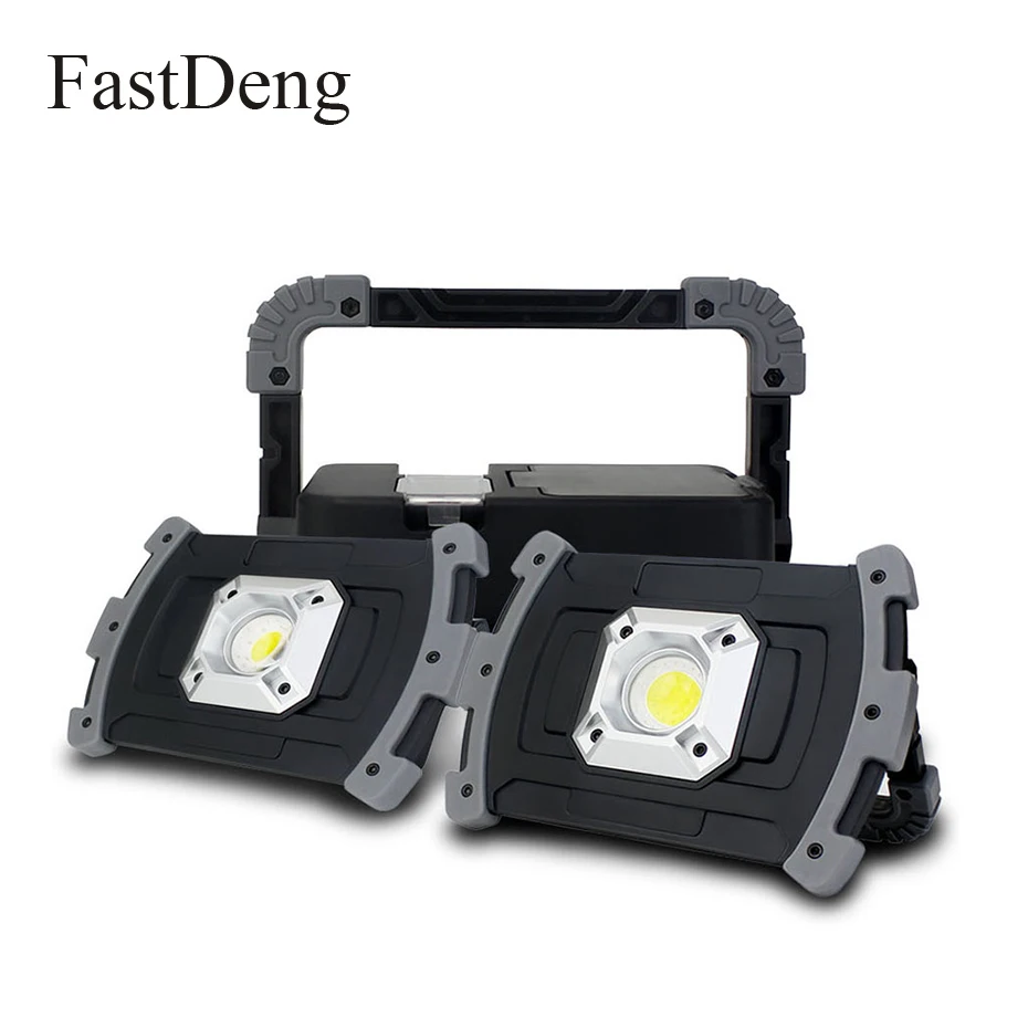 

USB Rechargeable LED Spotlight 20W 400lm Portable Searchlight Waterproof Outdoor Led Floodlight Worklight Use 18650 Or AA Battry