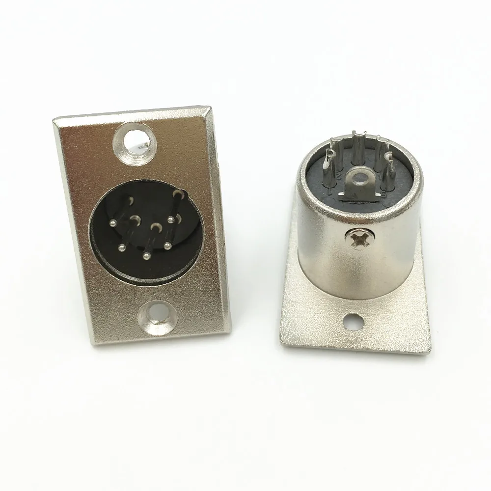 1 шт. 3 4 5 6 PIN XLR Штекерный разъем Шасси типа пуш M ale для монтажа на панели Jack|4 pin male|wire