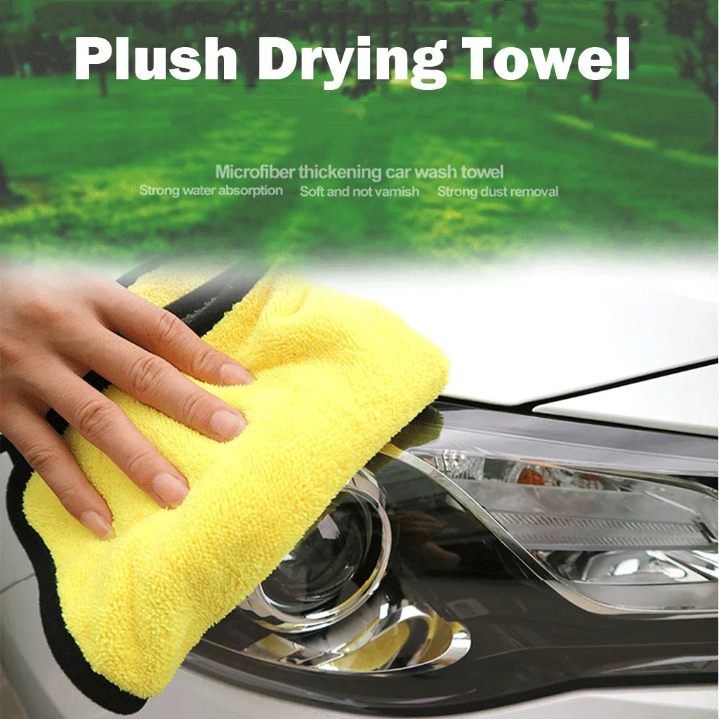 Microfiber Cleaning Cloth Wash Towel Drying Rag Car Polishing Detailing US 