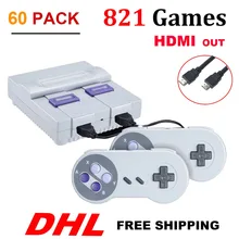 60 шт. HDMI HD из классический ретро ТВ игры консоли 821 различных встроенный 8bit игры