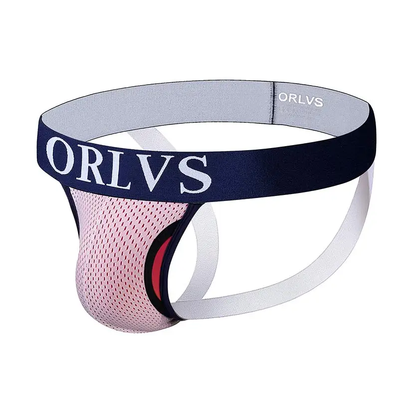 Сексуальное мужское нижнее белье ORLVS jockstrap стринги мужские танга Jocks трусы сетка