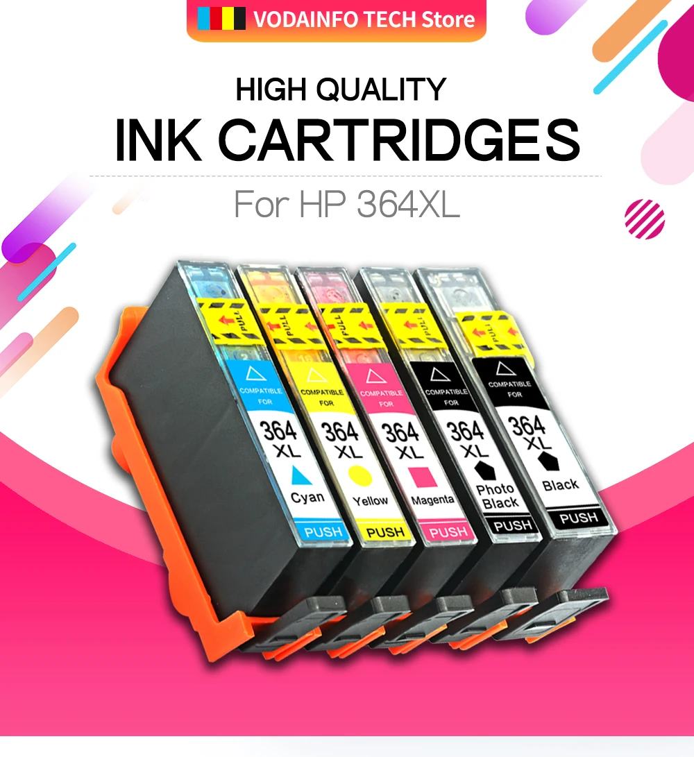 Qsyrainbo-cartucho de Tinta para hp Compatível com hp 3522 4620 4622 5511 5512 5514 5515 5520 364 xl hp 3070a 3520 1 Computador e Escritório