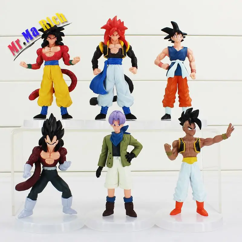 6pcs/lot Ball Z Figurines Son Goku Dragon Gogeta Super Saiyan Collection Toy | Игрушки и хобби