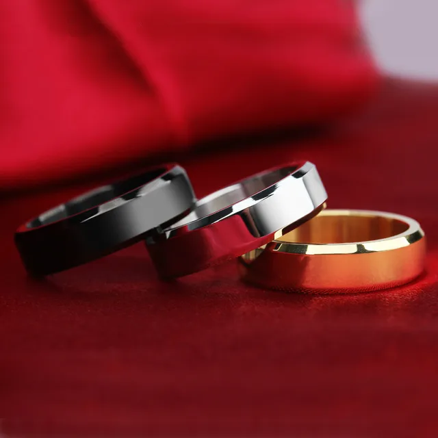 3 Colors Fashion tungsten rings 8MM wide Silver & gold color wedding rings for w 3 Colors Fashion tungsten rings 8MM wide Silver & gold color wedding rings for w
