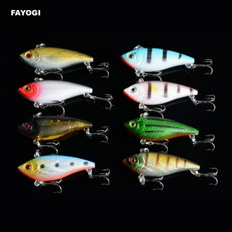 

L061M Mix 8pcs/set 5.0cm/6g VIB Fishing Lure Metal Sinking Fishing Lures Bait Rattlin Hooktion Lures Crank Baits