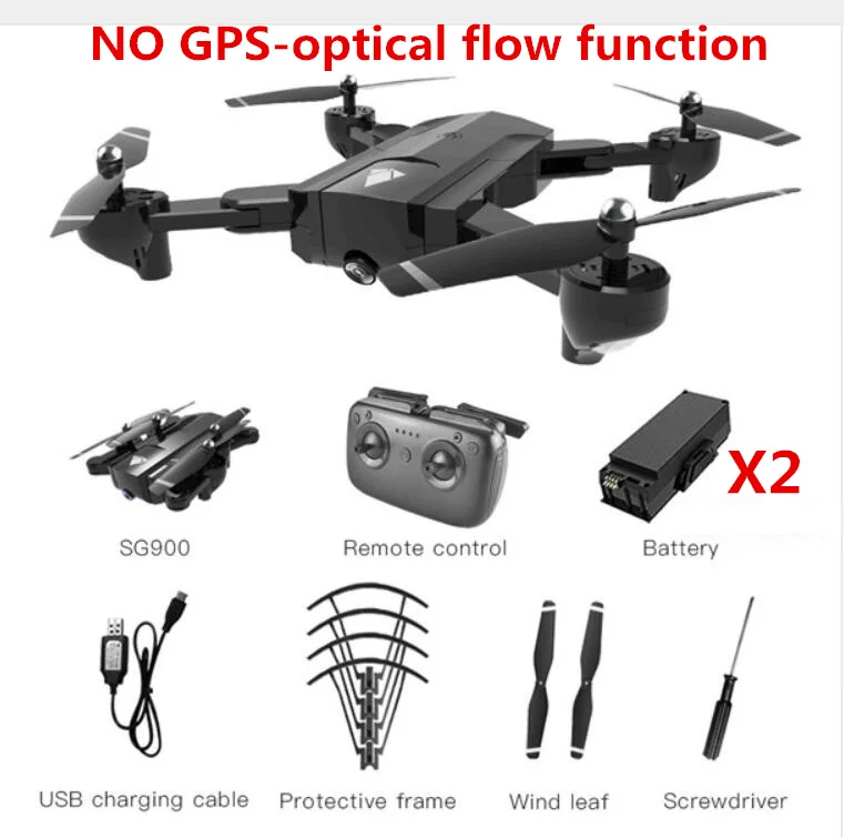 SG900-S SG900S SG900 F196 Дрон на радиоуправлении с gps и камерой 1080 P Wi-Fi FPV gps Follow Me Радиоуправляемый квадрокоптер Профессиональный Drone вертолет - Цвет: No GPS 2 battery