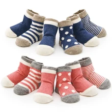 new born baby socks for 0-3 years baby boy and baby girl 4 pairs/lot cotton striped socks All children’s clothes and accessories