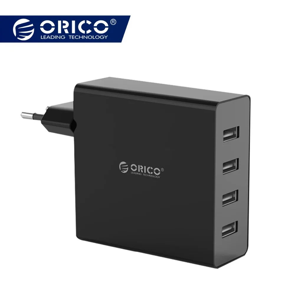 

ORICO 4-Ports Wall USB Phone Charger Fast Charging 5V2.4A*4 6A30W Travel Charger for Tablet Pad for iphone Samsung Xiaomi