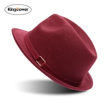 2016 New Vintage Fedoras Jewish Hat Snap Bow Classic Gentleman Cap Brand Cotton Wool Men Women Unisex high quality Panama Z9026