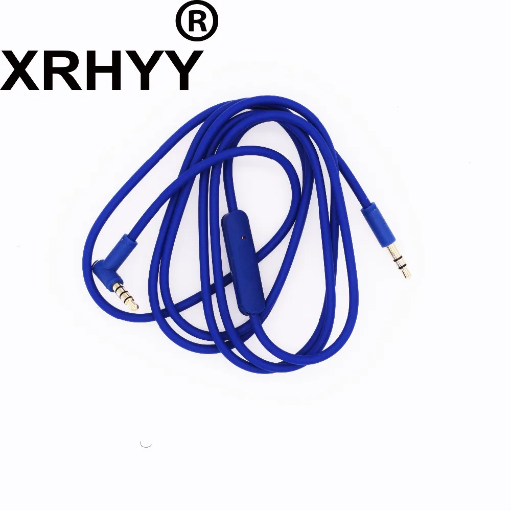 Xrhyy Blu Di Ricambio Audio Cavo Del Cavo Del Legare Con In-Linea Del Microfono Per Beats Solo/Hd/Studio/ Pro/Detox/Wireless/Mixr Cuffie
