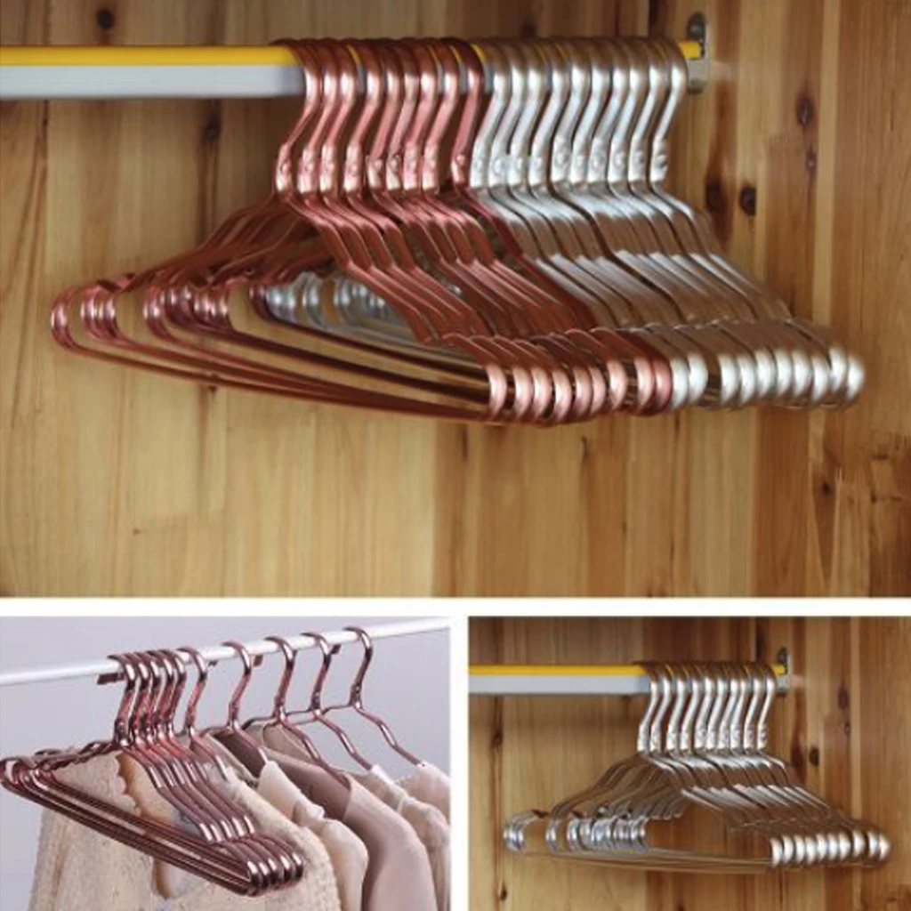 5 Pcs Non-Slip Clothing Hangers New Thicker Aluminum Alloy Drying Racks Home Seamless Anti-Rust Hanger Windproof Clothes Rack