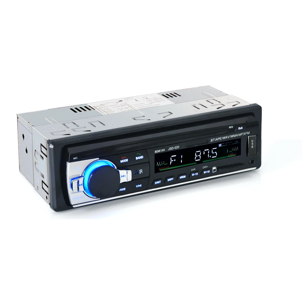 Bluetooth Авторадио 12 в автомобильный стерео радио FM Aux-IN входной приемник SD USB JSD-520 In-dash 1 din автомобильный MP3 мультимедийный плеер