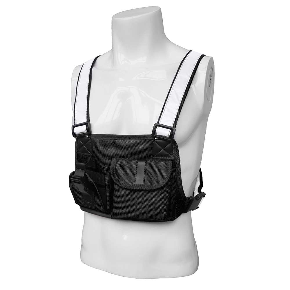

Outdoor Military Tactical Vest Radio Harness Chest Rig Multi-Purpose Hunting Camping bag Front Pack Pouch Holster Rig Carry