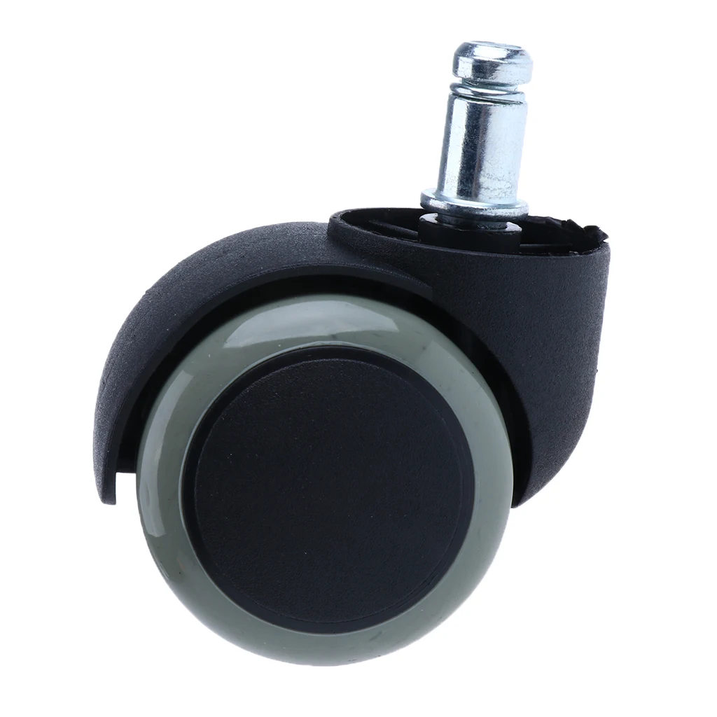 2'' Office Chair --Universal Swivel Wheel Caster Replacement Rubber PU Nylon / Stem 11*22mm/0.43*0.87