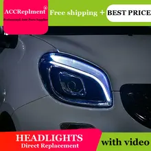 Автомобильный Стайлинг для BENZ smart фары все светодиодный- для BENZ smart светодиодный световой бар Q5 bi светодиодный объектив СВЕТОДИОДНЫЙ ламповый проектор