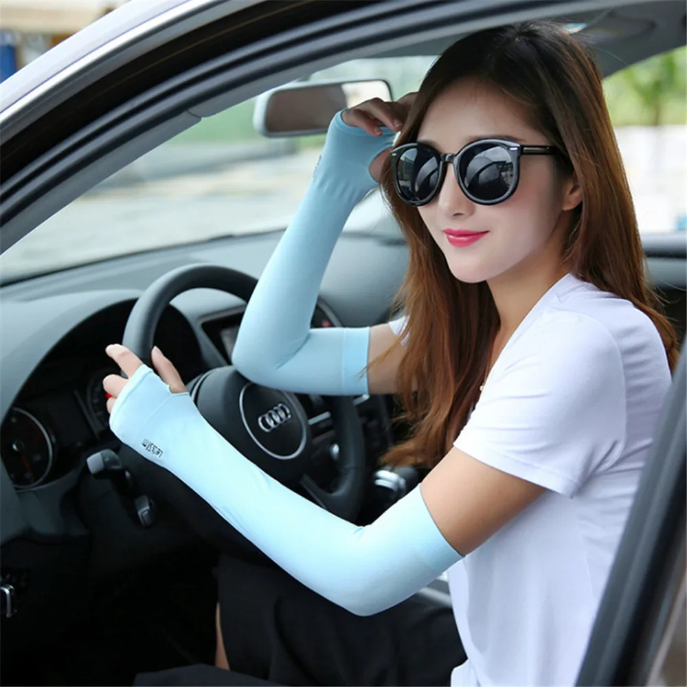 

1Pair High elastic Ice Unisex Bicycle Fishing Sleeve Cover Sun Protection Arm Guard Cooling Sleeve Cover Practical Cooling