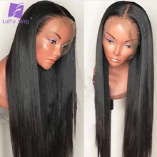 Luffy Silky Straight Pre Plucked Full Lace Human Hair Wigs With Baby Hair 130 Density Glueless