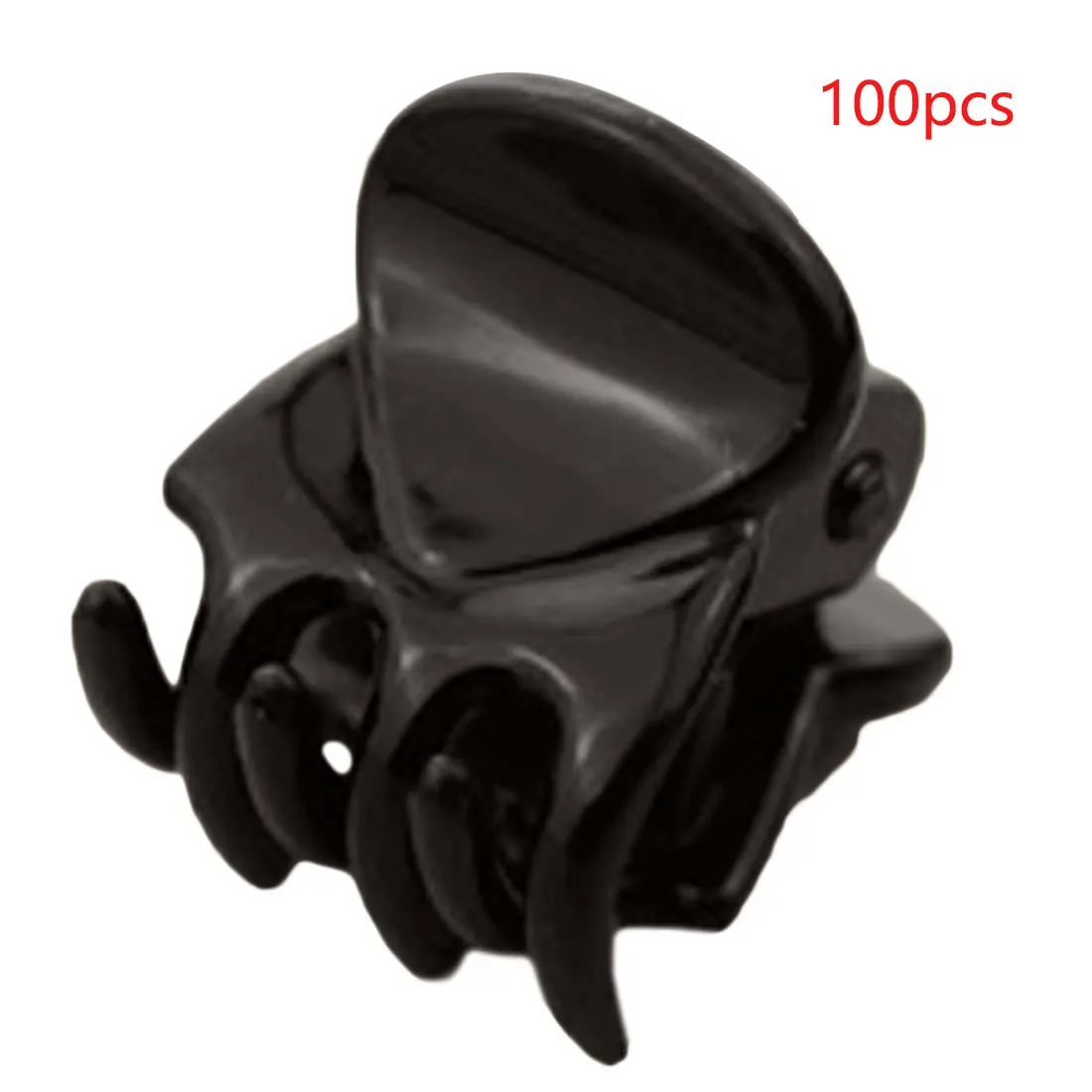 100PCS Black Pplastic Clip 1cm Mini Cute Hair Clip Korean Version Strange Hand Clip Small Claw Hair Accessories