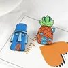 Wkud – épingle BoB de dessin animé! Masque maison ananas, éponge de calmar pour bébé, épingles en émail dur, sac à dos, Badge en Denim pour cadeau ► Photo 2/4