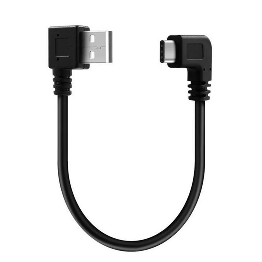 Double elbow Type C USB to USB A male USB3.1 Type C Male 90 Degree Left