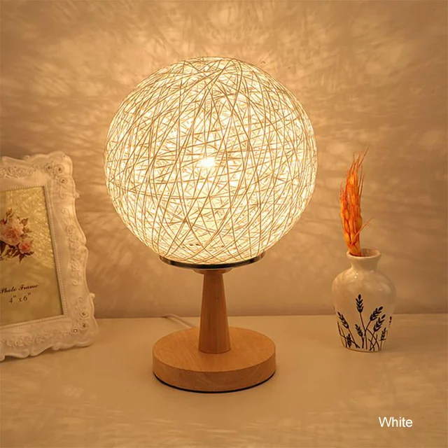 Led Night Stand With Bulb Ball Table Lamp Shade Modern Art Deco Led Night Stand With Bulb Ball Table Lamp Shade Modern Art Deco Beside Blue Orange Red