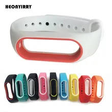 Silicone Wrist Strap for Xiaomi Mi band 2 Miband 2 Bracelet Straps Double Color Replacement Wristbands for Original Mi band 2(China)