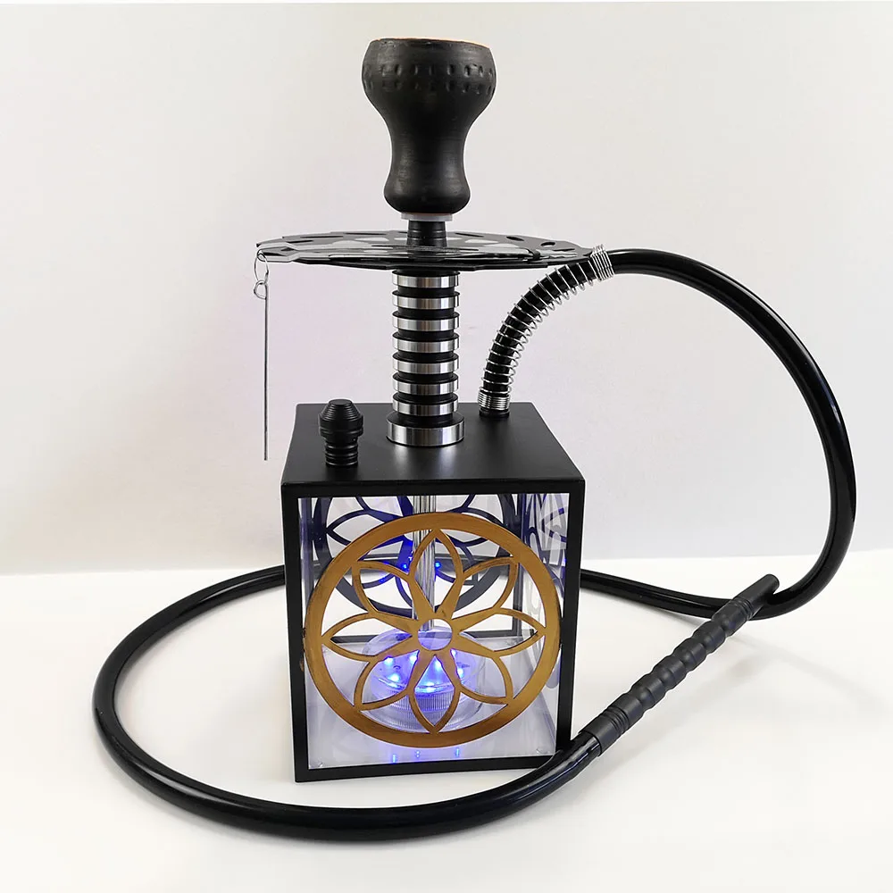 Yameisi Hookah Acrylic and Iron a Whole Set of Narguile High Quality Shisha wtih LED Device 3 Styles are Available |