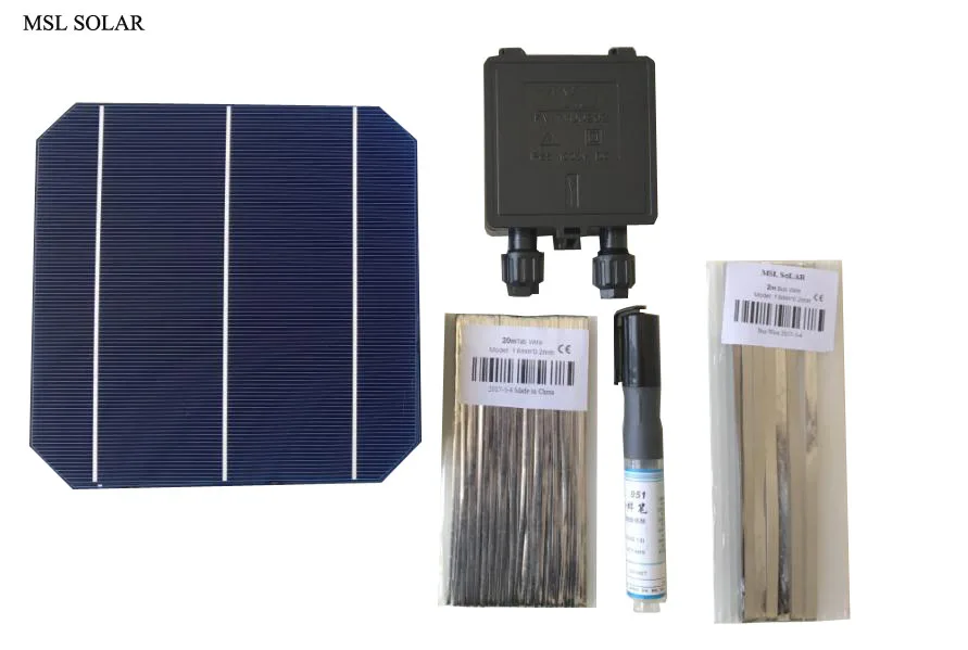 

MSL Solar cells 4.7W Top quality 19.2% Efficiency monocrystalline solar cell A Grade DIY solar panel.Give spare parts for free!