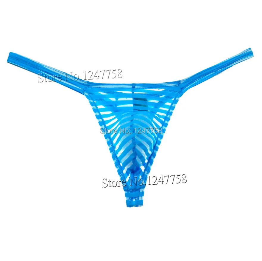 

Men Patchwork Striped Thong Yarn Bikini Pouch T-Back G-String jockstrap gay jockstrap Micro Thong jock strap Sexy Guys underwear