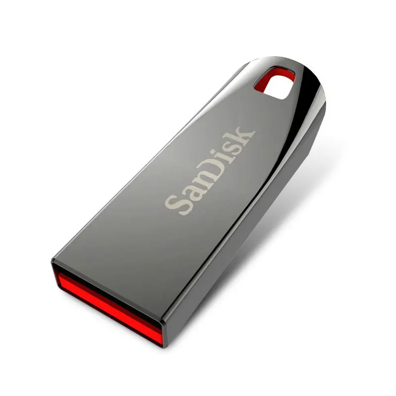 Sandisk USB флэш-накопитель шифрование Мини авто USB флешка 16 ГБ 32 ГБ 64 Гб карта памяти флешки поддержка официальной проверки - Цвет: Серебристый