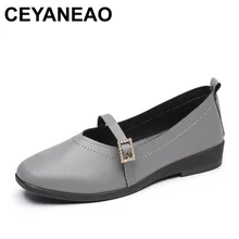 CEYANEAO/; женская обувь; сезон весна-осень; Повседневная Удобная женская обувь на плоской подошве; Черная рабочая обувь без застежки с мягкой подошвой;